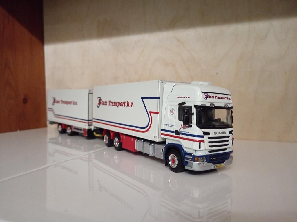 Scania R combinatie J. Stam WSI, Hobby en Vrije tijd, Modelauto's | 1:50, WSI, WSI, Nieuw, Ophalen of Verzenden
