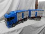 Bruder nieuwe Scania met aanhanger met vee containers en koe, Kinderen en Baby's, Speelgoed | Speelgoedvoertuigen, Nieuw, Ophalen
