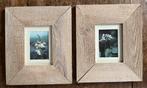 Schilderijtjes met mooie houten lijst, Huis en Inrichting, Woonaccessoires | Lijsten, Minder dan 50 cm, Ophalen of Verzenden, Zo goed als nieuw