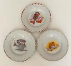 3 prachtige bordjes met vogels Theo, Antiek en Kunst, Antiek | Servies los, Ophalen of Verzenden