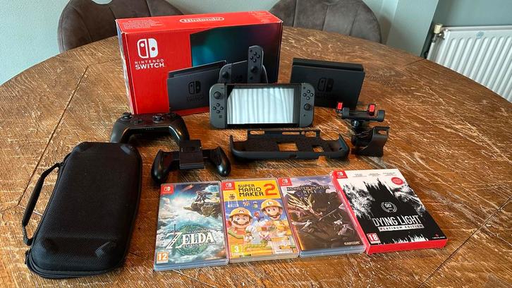 Nintendo Switch gray – Nieuwstaat + extra’s met doos/bon, Spelcomputers en Games, Spelcomputers | Nintendo Switch, Zo goed als nieuw