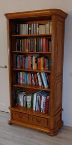 massief blank eiken boekenkast landelijk, Huis en Inrichting, Ophalen, Gebruikt, Eikenhout, 50 tot 100 cm