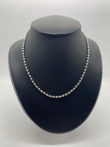 Z449 Prachtige zilveren bolletjes ketting beschikbaar voor biedingen