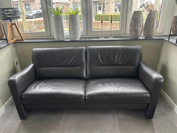 Bank met 2 fauteuils, Huis en Inrichting, Banken | Bankstellen, Gebruikt, Rechte bank, Driepersoons, 150 tot 200 cm, 75 tot 100 cm