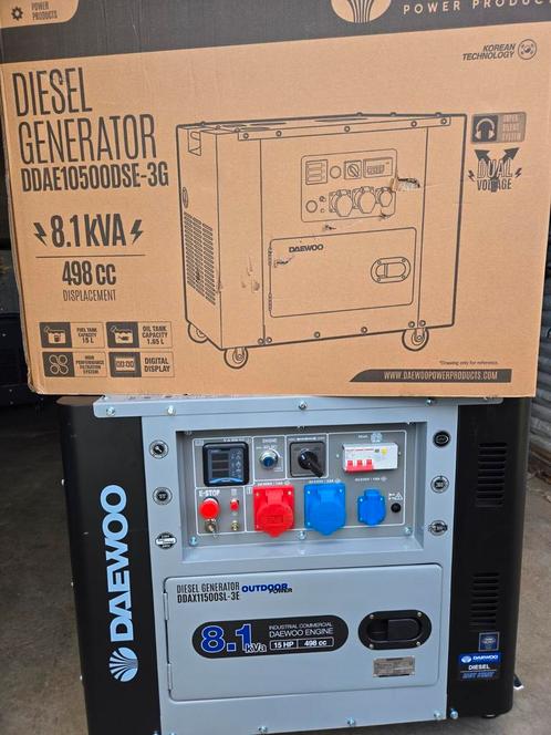 Deawoo diesel generator DDAX11500SL-3E 8.1kva 2024 model!, Caravans en Kamperen, Kampeergereedschap, Nieuw, Ophalen