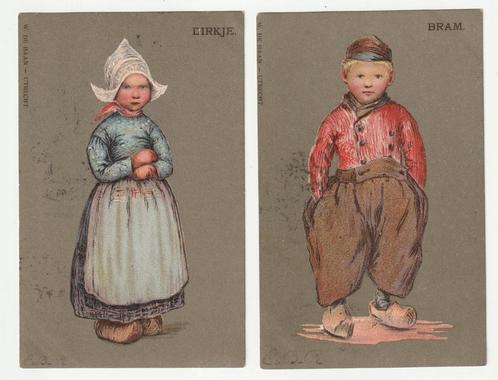 Bram en Dirkje ansichtkaart W. de Haan Utrecht klederdracht, Verzamelen, Ansichtkaarten | Nederland, Gelopen, Noord-Holland, Voor 1920