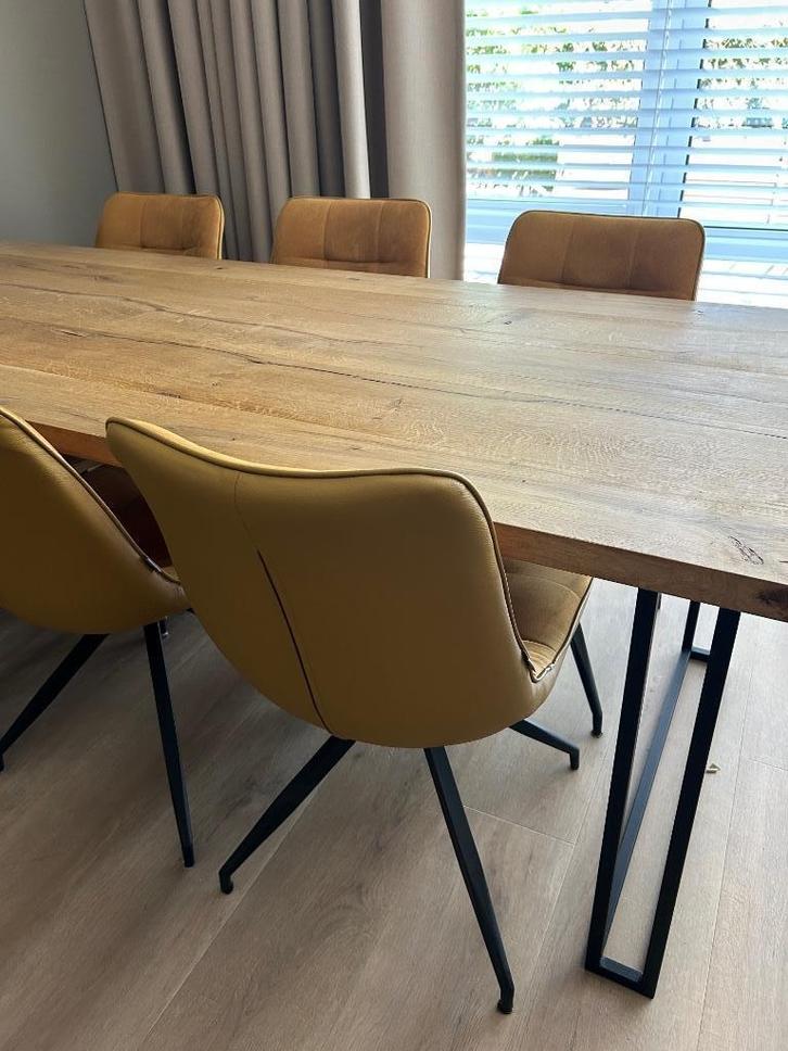 Movani eetkamerstoelen (6 stuks), Huis en Inrichting, Stoelen, Zo goed als nieuw, Vijf, Zes of meer stoelen, Leer, Stof, Overige kleuren