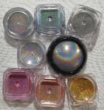 Nail art holographic pigment / poeder 8 stuks, Ophalen of Verzenden, Zo goed als nieuw, Overige kleuren, Handen en Nagels