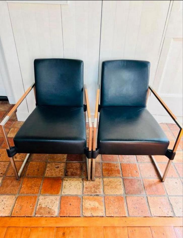 Bert Plantagie Gable fauteuils, Huis en Inrichting, Fauteuils, Zo goed als nieuw, Leer, 50 tot 75 cm, Minder dan 75 cm, Ophalen of Verzenden