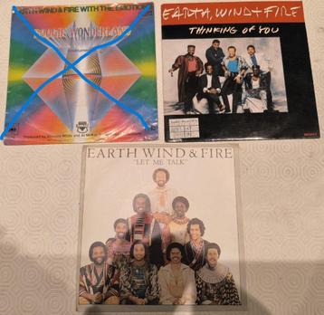Earth, wind & fire - 3 singles voor 3 € beschikbaar voor biedingen