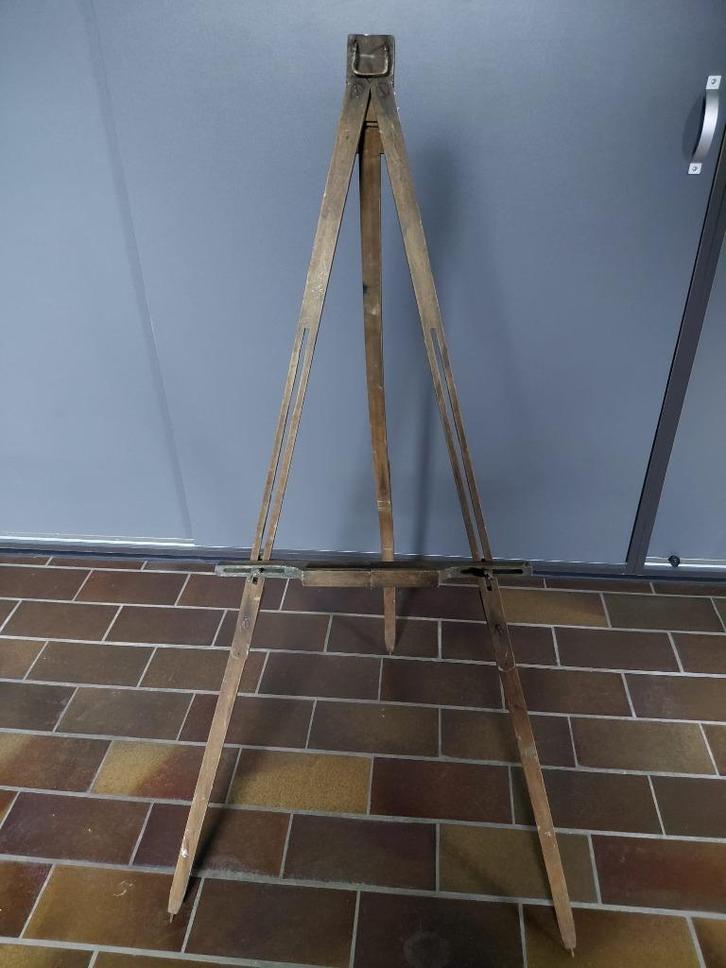 Antieke houten schildersezel - veldezel - tripod ezel, Antiek en Kunst, Curiosa en Brocante, Ophalen of Verzenden
