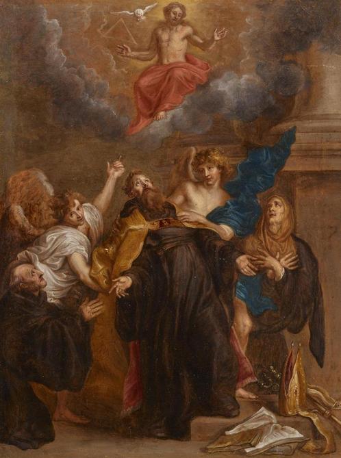 Willem van Herp the Elder - Extase heilige Augustinus, Antiek en Kunst, Kunst | Schilderijen | Klassiek, Verzenden