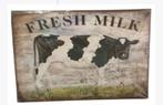Fresh Milk metalen bord 30x20cm nieuw, Ophalen of Verzenden, Nieuw, Reclamebord