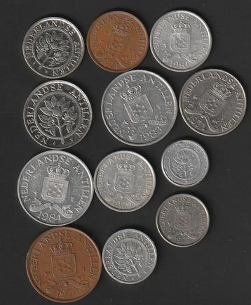 12x munten divers.nederlandse antillen beschikbaar voor biedingen