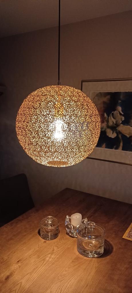 Moderne hanglamp, Huis en Inrichting, Lampen | Hanglampen, Zo goed als nieuw, 75 cm of meer, Metaal, Ophalen