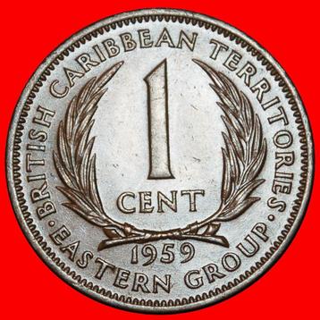 Ⰶ GREAT BRITAIN (1955-1965): CARIBBEAN 1 CENT 1959 UNCOMMON! beschikbaar voor biedingen