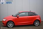 Audi A1 1.4 TFSI S-Line Misanorot Airco Cruise Navi 18" LMV, Auto's, Voorwielaandrijving, Euro 5, 4 stoelen, Leder en Stof