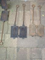 3 gietijzeren wafel ijzers, Antiek en Kunst, Ophalen of Verzenden