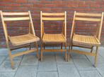 Retro Vintage houten klapstoelen, Ophalen, Gebruikt, Hout, Inklapbaar