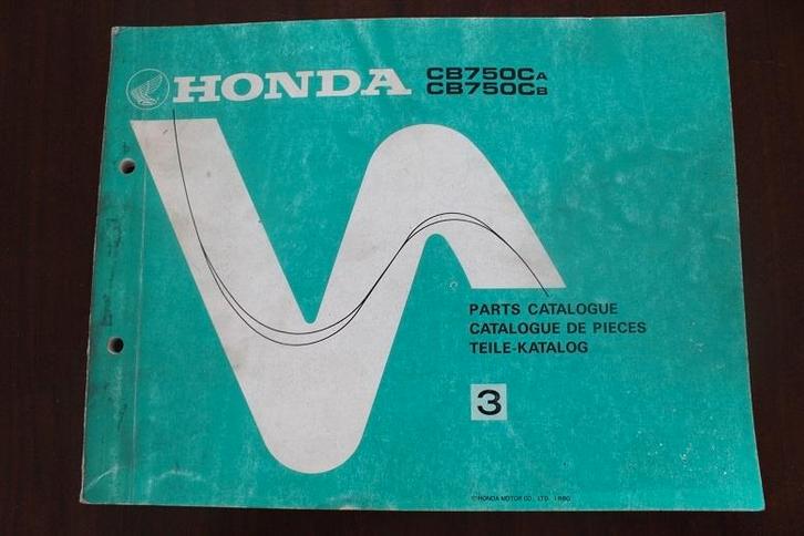 Honda CB750Ca Cb 1980 motorcycle parts catalogue CB 750 DOHC, Motoren, Handleidingen en Instructieboekjes, Honda, Ophalen of Verzenden