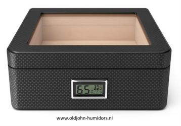 HUMIDOR "NAPOLI" DIGITAAL CARBON FIBER FINISH 40 SIGAREN h03 beschikbaar voor biedingen