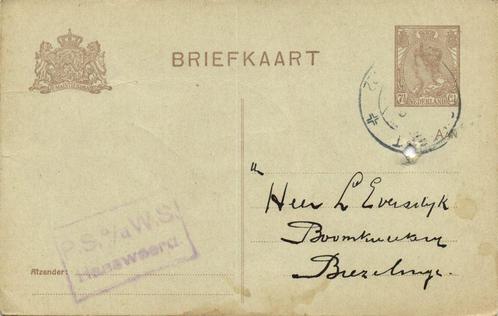 P.S. a/d W.S., Hansweerd - 06.1922 - briefkaart, Postzegels en Munten, Brieven en Enveloppen | Nederland, Briefkaart, Ophalen of Verzenden