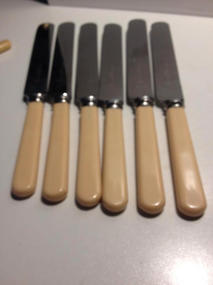 12 antieke messen + vlees bestek van sheffield plated, Antiek en Kunst, Antiek | Bestek, Verzenden