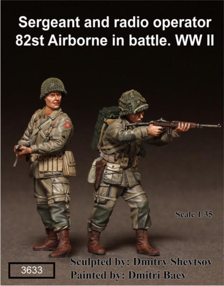 H-290,RESIN FIGUREN 1-35,US SERGEANT & RADIO OPERATOR IN, Hobby en Vrije tijd, Modelbouw | Figuren en Diorama's, Nieuw, Ophalen of Verzenden