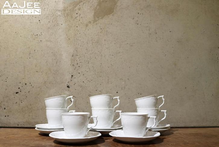 Rosenthal – Sanssouci – Kop & Schotel los – Porselein – Wit, Huis en Inrichting, Keuken | Servies, Zo goed als nieuw, Kop(pen) en/of Schotel(s)