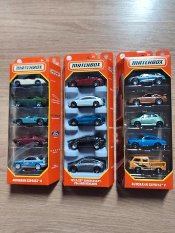 Matchbox 5 packs Tesla Autobahn Express  beschikbaar voor biedingen