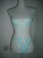setje maat 75B met 2x string maat 40, Verzenden, Blauw, Setje