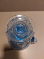 Zweedse handgeblazen Björkshult glazen waterkan – blauw, Antiek en Kunst, Antiek | Glas en Kristal, Ophalen of Verzenden