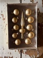 Mooie kleine gouden kerstballetjes voor feathertree, Diversen, Kerst, Ophalen of Verzenden, Gebruikt