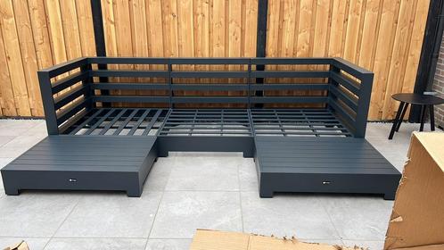Nieuw! Aluminium loungeset met kussens, Tuin en Terras, Tuinsets en Loungesets, Nieuw, Loungeset, Aluminium, 5 zitplaatsen, Bank