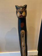 Houten kat 1 meter hoog, handmade, Antiek en Kunst, Kunst | Beelden en Houtsnijwerken, Ophalen