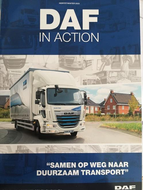 2x DAF in Action 2023 Herfst/winter + XD C brochures/folders, Boeken, Auto's | Folders en Tijdschriften, Zo goed als nieuw, Ophalen of Verzenden