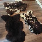4 schapenvachten bruin gevlekt en bruin egaal, Ophalen of Verzenden, Zo goed als nieuw