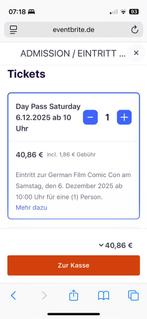 German film comic con Dortmund, Tickets en Kaartjes, Twee personen