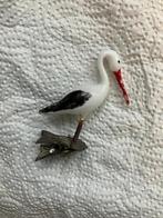 Oude kerstbal Ooievaar melkglas, Diversen, Kerst, Ophalen of Verzenden, Gebruikt