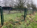 Poort 2 delen incl palen, Tuin en Terras, Ophalen, Met poort, Zo goed als nieuw, Enkelstaafmat hekwerk