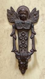 Vintage gietijzeren deurklopper met engel, Antiek en Kunst, Curiosa en Brocante, Ophalen of Verzenden