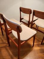 Set van 4 stoelen van B. Rasmussen voor Thorsø Møbelfabrik, Huis en Inrichting, Stoelen, Ophalen, Hout, Gebruikt, Bruin
