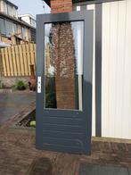 Hardhouten buitendeur/ schuurdeur, Doe-het-zelf en Verbouw, Glas, 80 tot 100 cm, Gebruikt, Buitendeur