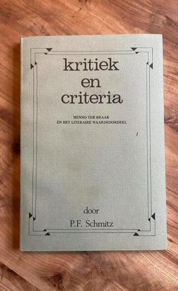 Kritiek en Criteria - P.F. Schmitz beschikbaar voor biedingen