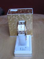 Dame horloge Go Girl Only goudkleurig band wit leren strass, Overige merken, Overige materialen, Leer, Verzenden