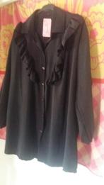 Nieuw roezel blouse t/m 46, Ophalen of Verzenden, Nieuw, Maat 46/48 (XL) of groter, Zwart