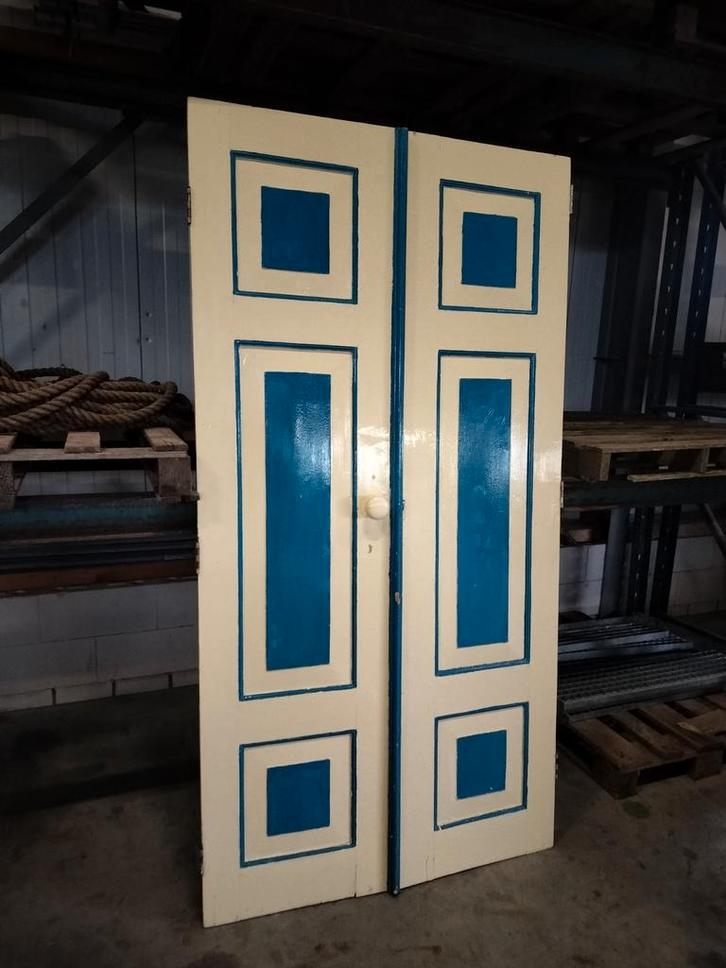 Klassieke bed-stee luiken 170 jaar oud deuren, Doe-het-zelf en Verbouw, Deuren en Horren, Gebruikt, Hout, Ophalen