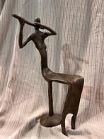 Henry Moore stijl sculptuur de fluitspeler brons muzikant, Ophalen of Verzenden, Zo goed als nieuw, Beeldhouwkunst