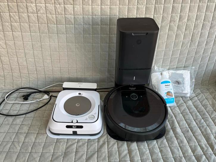 iRobot roomba I7 + Braava Jet M6 - in zeer nette conditie, Witgoed en Apparatuur, Stofzuigers, Zo goed als nieuw, Robotstofzuiger