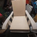 Oude rookstoel, roomwit, zelf te bekleden, Ophalen, Gebruikt, Wit, Vintage